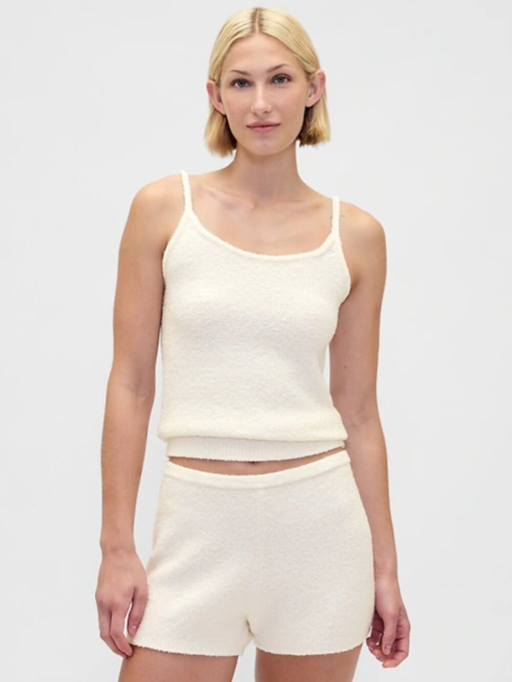 Gap Boucle Tank Top CashSoft Sweater Women Sz. L or XXL Gray or Ivory New w/Tags